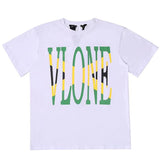 Vlone T Shirts Large V Printed Loose Couple Short Sleeve Men's and Women's T-shirt behind Flame Limit