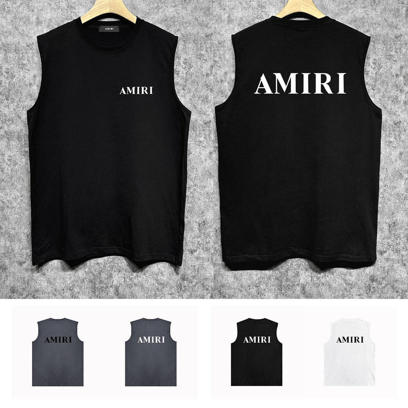Amiri tank top new thick letterprinting