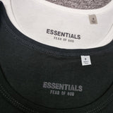 Fog Essentials T Shirts Spring Summer FOG Double Line Letter Crew Neck Vest