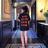 Anti Social Club T Shirt Short Sleeve Men and Women Couple T-shirt