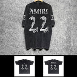 Amiri washed t-shirt digital vine short sleeve