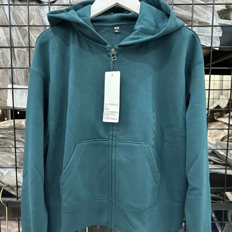 Women Hoodie Loose Solid Color Simple