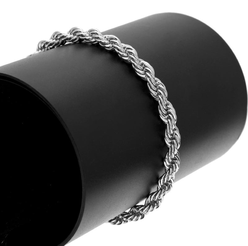 Bracelet HipHop 6mm Gold Plated Stainless Steel Twist Bracelet Spectrum