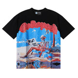 Godspeed T Shirts Cozy Beach Skull Double Yarn Cotton Casual Short Sleeves Men and Women