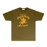 Rhude T Shirts Printed Trendy Pure Cotton