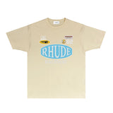 Rhude T Shirts Printed Trendy Pure Cotton