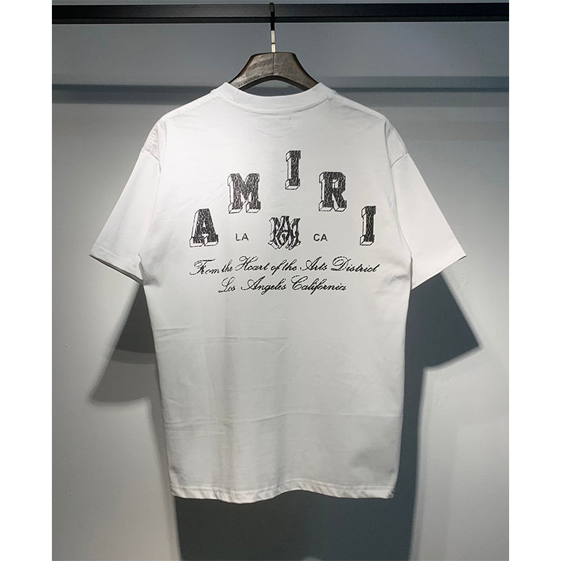 Amiri T Shirts Fashion Print Couple High Street