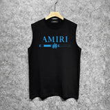 Amiri tank top with damaged letter horizontal stripesprinting