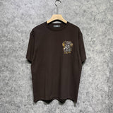 Amiri t shirts hollywood golden dragon printing short sleeve