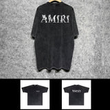 Amiri washed t-shirt with woven text print