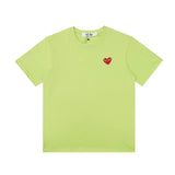 CDG Be Kind T Shirt CDG Classic Red Heart Embroidery Couple Short Sleeve T-shirt