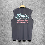 Amiri tank top wine glass letterprinting