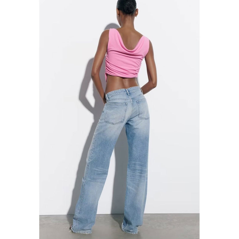 Women Vest Fashion Hot Girl Pleated