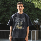 Mens Vintage T Shirt Summer Short Sleeve T-Shirt Men