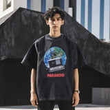 Mens Vintage T Shirt Short Sleeve T-Shirt Men's and Women's