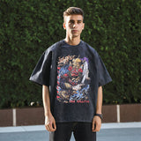 Mens Vintage T Shirt Short Sleeve T-Shirt Men's High Street