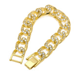 Bracelet Cuban Chain Miami Bracelet Gold Plated with Diamonds St. Valentine's Spectrum