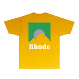 Rhude T Shirts Printed Trendy Pure Cotton