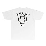 Rhude T Shirts Printed Trendy Pure Cotton