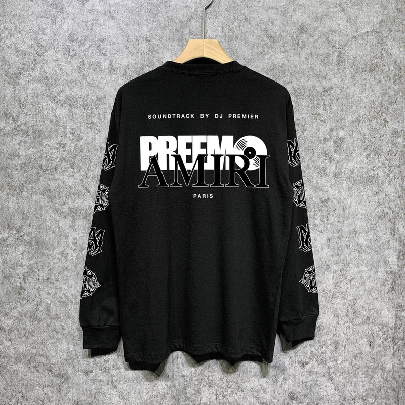 Amiri Long Sleeved Shirt Printed Trendy Pure Cotton