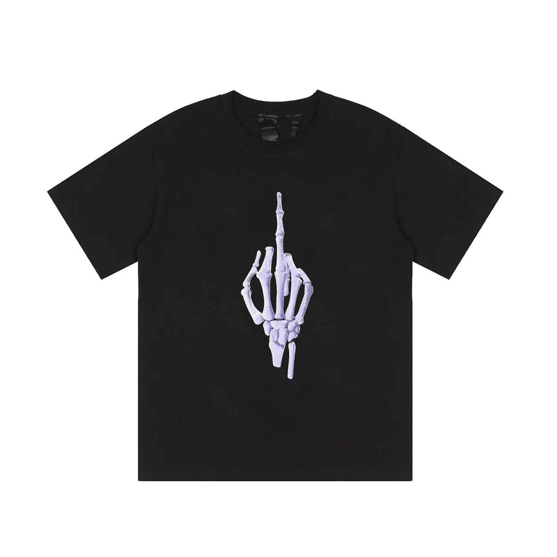 Vlone T Shirts Skull Palm Diamond Large V Printed Short Sleeve Men and Women Couple High Street Half Sleeve