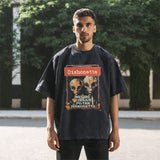 Mens Vintage T Shirt Vintage Print Washed