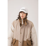 Unisex Coat Retro Patchwork Small Plaid Winter Coat