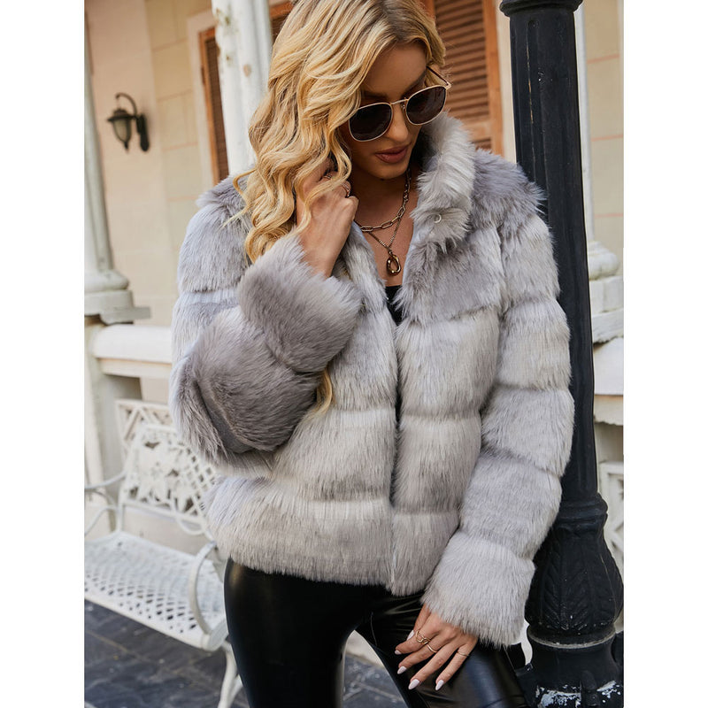 Women Fur Jacket Fashion Plush Coat