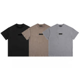 Fog Essentials T Shirts Spring/Summer FOG Double Line Logo Pattern Crew Neck Short Sleeves