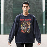 Mens Vintage Long Sleeve Shirt Autumn Loose Long Sleeve T-Shirt