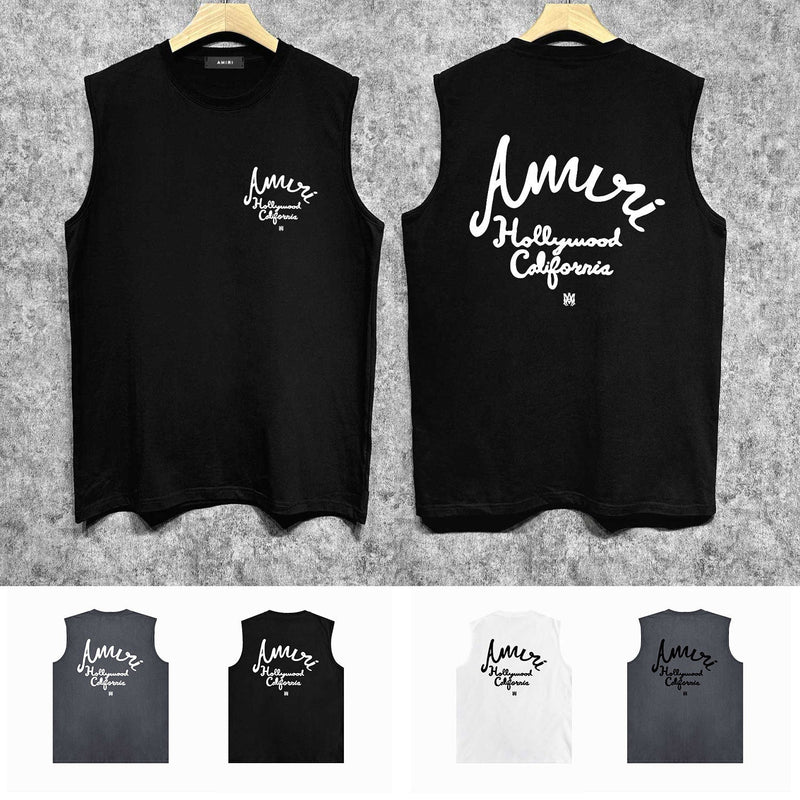 Amiri tank top california hollywood letterprinting