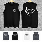 Amiri tank top california hollywood letterprinting