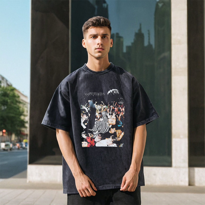 Mens Vintage T Shirt Summer Vintage Hiphop