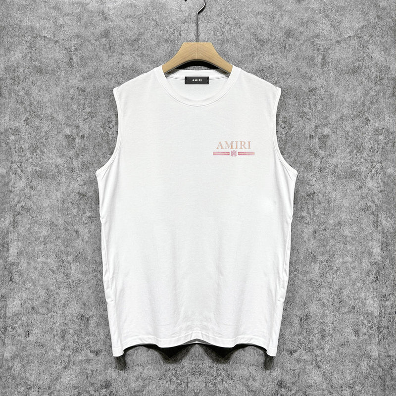 Amiri tank top with crayon horizontal stripes printing