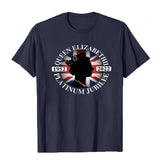 Inspired by Queen's Platinum Jubilee 2022 Elizabeth 70 Years T-shirt Queen Printed Crew Neck Top Short Sleeve T-shirt