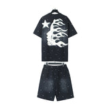 Hellstar T-Shirt And Shorts Two-Piece Set