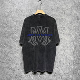 Amiri washed t-shirt splash ink large simple label short sleeves