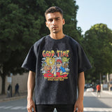 Mens Vintage T-Shirt Printed Short Sleeve T-Shirt