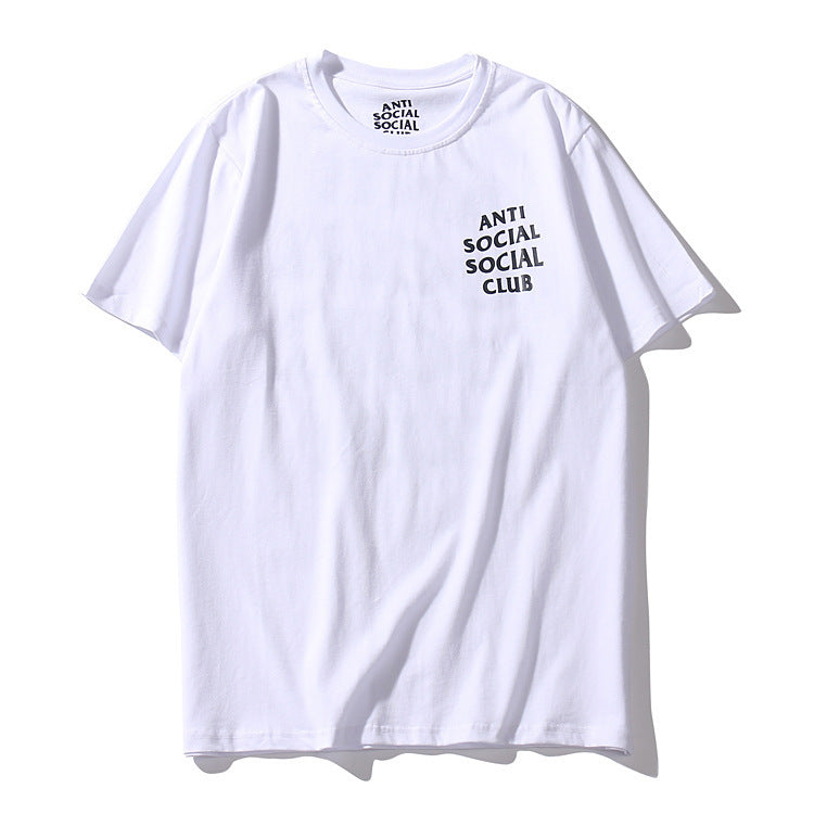 Anti Social Club T Shirt Anti Social Social Short Sleeve T-shirt Summer round Neck