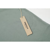 Fog Essentials T Shirts Spring Summer FOG Season 8 Flocking Letter Crew Neck Short Sleeves