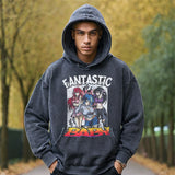 Mens Vintage Hoodie Retro Sweater Men Hooded