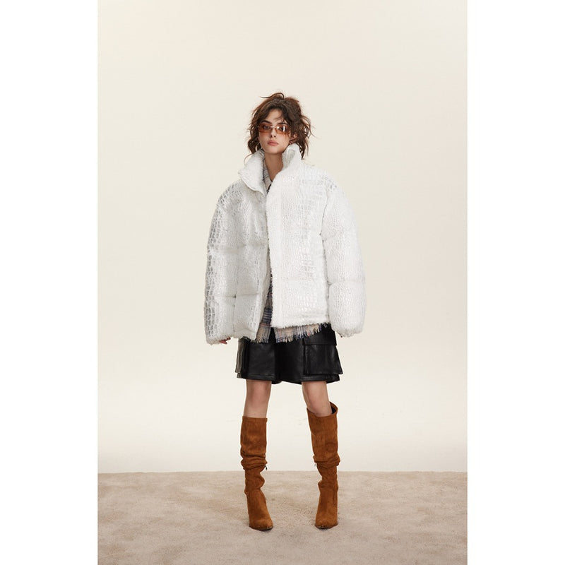 Unisex Coat Vintage Cotton-Padded Jacket Plush Coat Couple