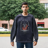 Mens Vintage Long Sleeve Shirt Vintage Men's and Women's Crew Neck Long Sleeve
