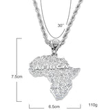 Jewelry Diamond Africa map Twist chain Africa map Spectrum
