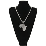 Jewelry Diamond Africa map Twist chain Africa map Spectrum