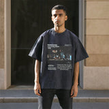 Mens Vintage T Shirt Wash Vintage Direct Injection Printing