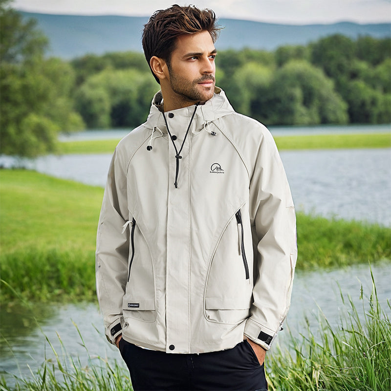 Mens Jacket Autumn Hooded Jacket