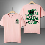 Anti Social High Quality Summer Luxury Print Letter T-Shirt