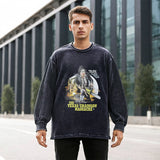 Mens Vintage Long Sleeve Shirt Casual Long Sleeve T-Shirt Men