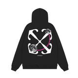 OFF WHITE Hoodie Trendy Street Style Personalized Cotton